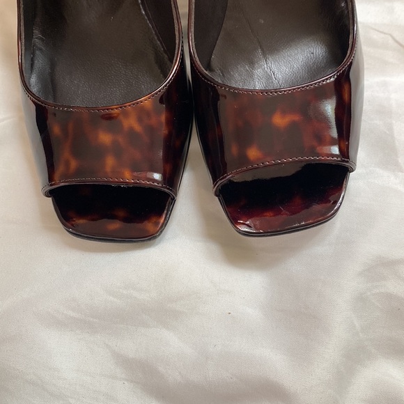 Stuart Weitzman Cheetah Square peep toe heels 7 - Picture 7 of 8